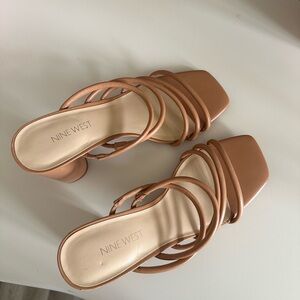 Nine West Women's Brown Strappy Heels